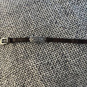 Brighton Elegant Brown Leather Bracelet with Silver Detail
